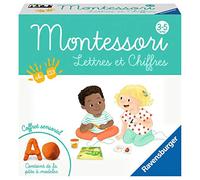 Ravensburger 20805 - Jeu Educatif Montessori - Lettres et Chiffres - Coffret sensoriel Multi-activités - Apprentissage des Lettres et des Chiffres - Dès 3 Ans, Taille Unique