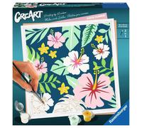 Ravensburger Peinture par numéros CreArt 20x20 cm Exotic – Adulte dès 12 ans 23729 Version française