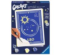 Ravensburger 23743 CreArt Peinture par numéros 23743-Zodiac Signe : Lion, Zodiaque Lion - À partir de 14 Ans