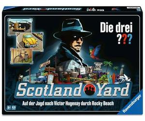 Ravensburger 24741 - Les Trois ? ? ? Scotland Yard - Le Jeu Classique pour 2 à 6 Personnes de 8 Ans et Plus avec Les détectives cultes Justus Jonas, Peter Shaw et Bob Andrews