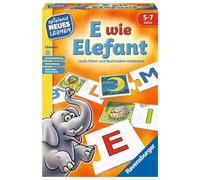 Ravensburger 24951 - E Wie Elefant - Jouez et apprenez pour Les Enfants, Jeu éducatif pour Les Enfants de 5 à 7 Ans, Nouvel Apprentissage ludique pour 1 à 4 Joueurs