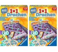 Ravensburger 24976-1x1 Dragon - Jeu éducatif pour Enfants, Jeu de mathématiques pour Enfants de 7 à 10 Ans, pour 2 à 4 Joueurs, Plage de numéros de 1 à 100 (Lot de 2)