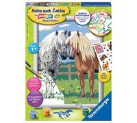 Ravensburger 28566 Ravensburger Malen-nach-Zahlen Glückliche Pferde