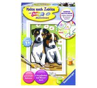 Ravensburger 296811 Peinture Numéro D'art Set Chiots Lignes Colorées