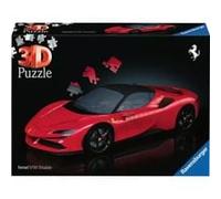 Ravensburger Puzzle 3D Ferrari SF90 Stradale – 108 pièces numérotées, sans colle, dès 8 ans