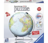 Ravensburger 3D Puzzle Globe terrestre langue anglaise Le monde Puzzle-ball 540 pièces