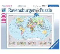 Ravensburger - 4005556156528 - Puzzle 1000 Pièces Carte du Monde Politique - Puzzle Adulte