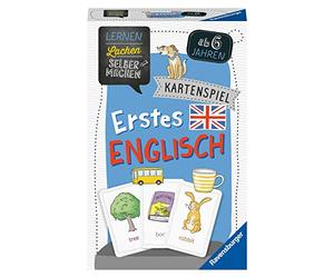 Ravensburger 80543 - Apprenez à Rire Vous-même : Premier Anglais, Jeu pour Enfants à partir de 6 Ans, Jeu éducatif pour 1 à 4 Joueurs, Jeu de Cartes