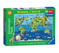 Ravensburger - Puzzle - Puzzle Géant Sol - Animaux du Monde - 60 Pièces