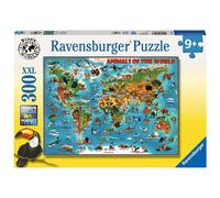 Ravensburger Animaux Du Monde XXL 300pc Puzzle - Enfants Wildlife Carte