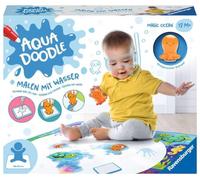 Ravensburger Aquadoodle Magic Ocean, Tapis de Dessin à l’Eau bébé dès 12 Mois, activité créative sans Tache avec Tampon Pieuvre, Jouet Premier âge réutilisable, Format 50 x 50 cm