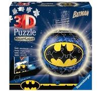 Ravensburger Puzzle 3D Ball illuminé Batman – 72 pcs numérotées, 6 ans, socle lumineux (11080)