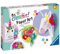 Ravensburger - Be Creative - Paper Art Licorne et Fleurs - Origami - Pliage 3D - 3 réalisations - Création Objets - Loisir créatif - Activité détente et créative - Dès 6 Ans - 23541
