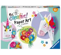 Ravensburger - Be Creative - Paper Art Licorne et Fleurs - Origami - Pliage 3D - 3 réalisations - Création Objets - Loisir créatif - Activité détente et créative - Dès 6 Ans - 23541