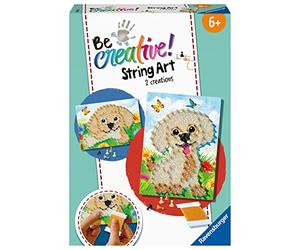 Ravensburger - Be Creative - String Art Midi - Dogs - Chiens - Tableau en Fil tendu - Création Objets - Loisir créatif - Activité détente et créative - Dès 6 Ans - 18243