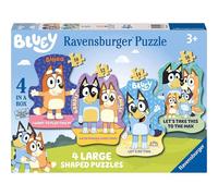Ravensburger Bluey 4 Large Shaped Jigsaw Puzzles (10, 12, 14, 16 Piece) for Kids Age 3 Years Up