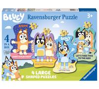 Ravensburger Puzzle Bluey – 4 puzzles découpés grand format – 10/12/14/16 pièces – Dès 3 ans