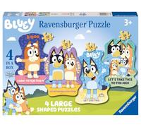 Ravensburger Bluey 4 Large Shaped Jigsaw Puzzles (10, 12, 14, 16 Piece) for Kids Age 3 Years Up