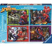 RAVENSBURGER Casse-tête Spiderman 4x100 dílků