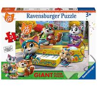 Ravensburger 030910-44 Chats, Puzzle 24 Pièces Giant Sol Puzzle pour Enfants, Âge recommandé 3+