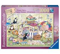 Ravensburger- Chats Crazy Cats Lazy Summer Afternoon Puzzle de 1000 pièces pour Adultes et Enfants à partir de 12 Ans, 16975, Multicolore, 69,9 x 49,7 x 0,2 cm
