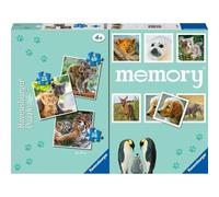 Ravensburger - Chiots, Memory® 48 Cartes + 3 Puzzles Enfant 25/36/49 pièces, 4+ Ans