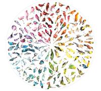 Ravensburger Circle of Colours Bird Colour Wheel Puzzle Circulaire de 500 pièces - Œuvre d'art Jim Moir, Motif Oiseau coloré, Puzzle Adulte, idée Cadeau, Puzzle Rond