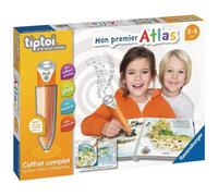 Ravensburger - Coffret Complet tiptoi Lecteur interactif + Livre en français Mon premier Atlas - A partir de 5 ans