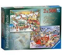 Ravensburger Collection N°1 Market & Santa's Christmas Supper 2 x 500 pièces Puzzles pour Adultes et Enfants à partir de 10 Ans
