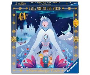 Ravensburger Conte Nordique Puzzle Enfant 64 pièces dès 5 Ans | Puzzle carré 33 x 33 cm avec affiche recto verso inspiré des légendes et contes du Nord