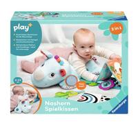 Ravensburger Coussin 4866 Play+ Rhino Play (pour la Position couchée), Ensemble de 4 pièces, Jouet Tummy Time, Animal en Peluche Qui entraîne la Position couchée, pour bébés à partir de 0 Mois