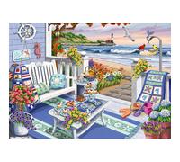 Ravensburger Cozy Series: Seaside Sunshine 300 Piece Pizzle en grand format pour adultes et enfants | Design unique de la piece | Materiaux de qu