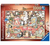 Ravensburger, Chat, Souris Puzzle Crazy Cats Bingley Bookclub 1000 pièces pour Adultes et Enfants à partir de 12 Ans, 16765, Multicolore, 69,9 x 49,7 x 0,2 cm
