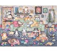 Ravensburger Crazy Cats Vintage No.16 Casse-tête de Noël 1000 pièces pour adultes et enfants à partir de 12 ans