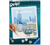 Ravensburger CreArt 12023116 Peinture par numéros pour Enfants à partir de 7 Ans Motif méduse colorée à Paillettes