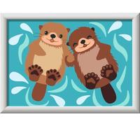Ravensburger CreArt 12023125 Peinture par numéros pour Enfants à partir de 7 Ans Motif loutres amoureuses