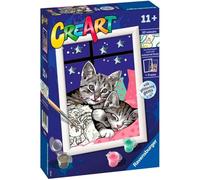 Ravensburger CreArt 12023126 Peinture par numéros Motif Chatons dans Le Jardin pour Enfants à partir de 7 Ans