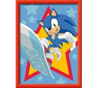 Ravensburger CreArt 12023133 - Rasender Sonic - Peinture par numéro pour Enfants de 9 Ans et Plus, Set de Peinture avec Cadre, Pinceau et peintures acryliques, Cadeau pour Filles et garçons