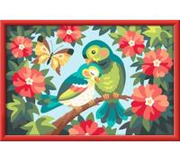 Ravensburger Peinture par numéros CreArt 12023134 – Oiseaux colorés pour enfants dès 9 ans