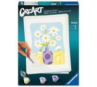 Ravensburger - CreArt 18x24 cm - Adulte - Peinture par numéros - Camomilles - Activité détente et créative - 12023138