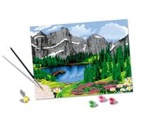 Ravensburger CreArt 20155 - Mountain View - Peinture par numéro pour Adultes, Ensemble de Peinture à Faire soi-même avec Pinceau et peintures acryliques