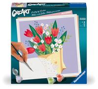 Ravensburger - CreArt 20x20 cm - Adulte - Peinture par numéros - Bouquet de Tulipes - Loisir créatif - 25518