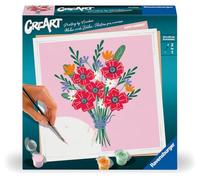 Ravensburger - CreArt 20x20 cm - Adulte - Peinture par numéros - Poppy Bouquet - Loisir créatif - 25519