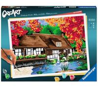 Ravensburger CreArt 23546 Moulin au pot bleu - Peinture par numéros pour adultes - Kit de peinture DIY avec pinceaux et peintures acryliques - Cadeau pour femmes et hommes - Peinture pour adultes