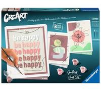 Ravensburger CreArt 23552 Kit mural 3 en 1 Formes abstraites - Peinture par numéros pour adultes - Kit de peinture avec pinceaux et peintures acryliques - Cadeau pour femmes et hommes