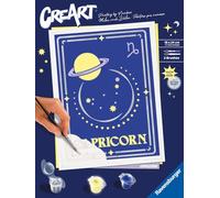 Ravensburger CreArt 23739 Kit de peinture par numéros avec pinceau et peintures acryliques Motif Capricorne Pour adultes Cadeau pour femmes et hommes Peinture pour adultes