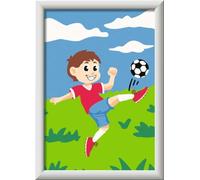Ravensburger CreArt 23761 - Plaisir du Football - Peinture par numéros Football à partir de 7 Ans Kit de Peinture avec Cadre, pinceaux et peintures acryliques Cadeau pour garçons et Filles