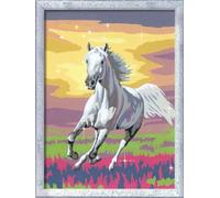 Ravensburger – Peinture par numéros 23768 Moule au Galop – dès 9 ans, cadre & acryliques