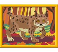 Ravensburger CreArt - Malen nach Zahlen 23958 - Luchs im Herbstwald - Kinder