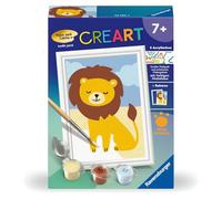 Ravensburger CreArt 23985 - Little Lion - Peinture par numéro pour Enfants de 7 Ans et Plus, Set de Peinture avec Cadre, Pinceau et peintures acryliques, Cadeau pour Filles et garçons